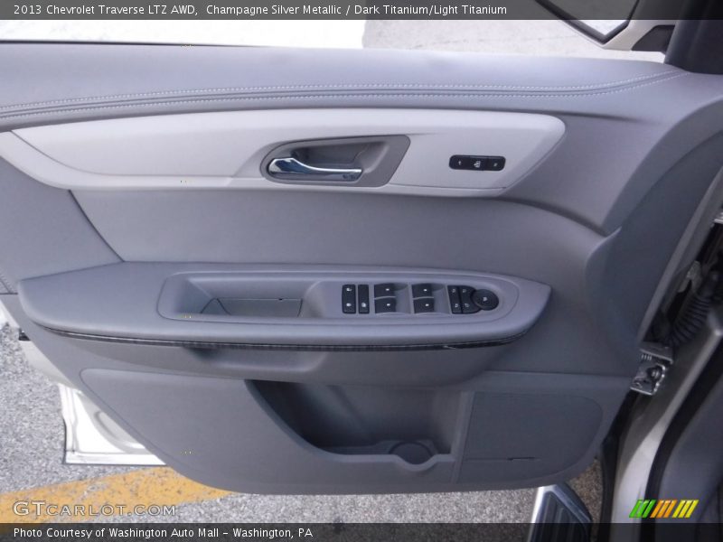Champagne Silver Metallic / Dark Titanium/Light Titanium 2013 Chevrolet Traverse LTZ AWD