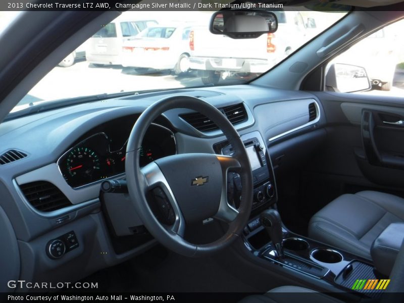Champagne Silver Metallic / Dark Titanium/Light Titanium 2013 Chevrolet Traverse LTZ AWD