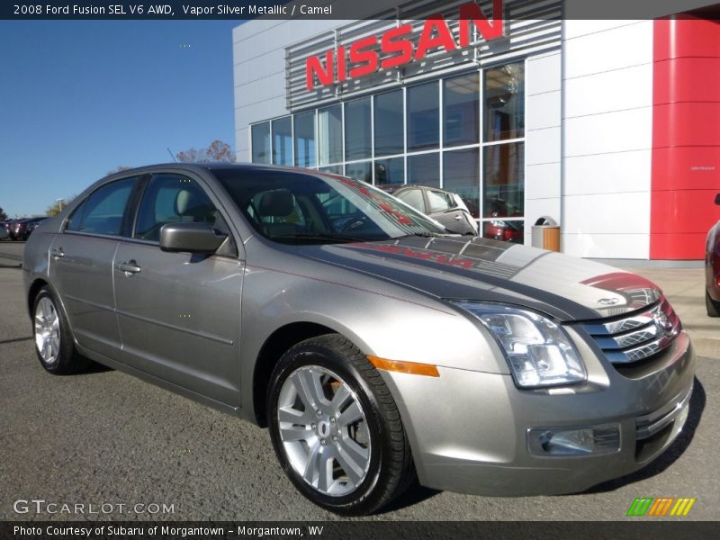 Vapor Silver Metallic / Camel 2008 Ford Fusion SEL V6 AWD
