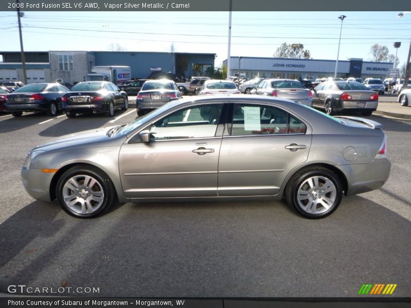 Vapor Silver Metallic / Camel 2008 Ford Fusion SEL V6 AWD