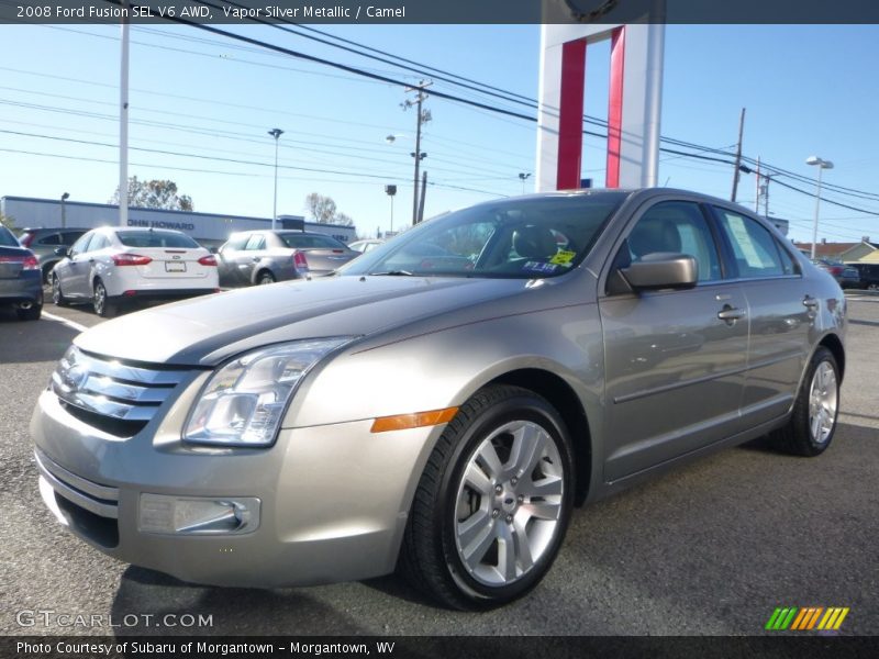 Vapor Silver Metallic / Camel 2008 Ford Fusion SEL V6 AWD