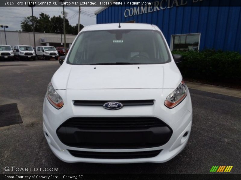 Frozen White / Medium Stone 2016 Ford Transit Connect XLT Cargo Van Extended