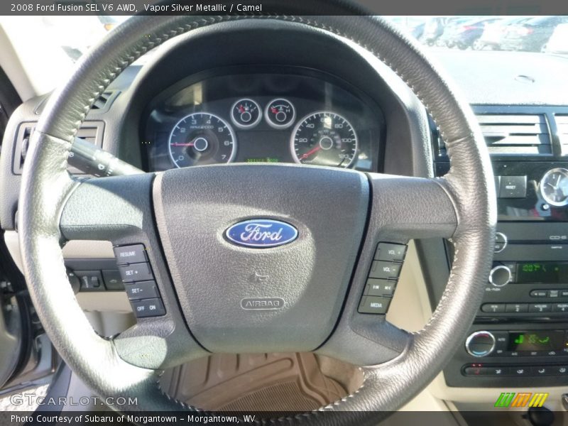 Vapor Silver Metallic / Camel 2008 Ford Fusion SEL V6 AWD