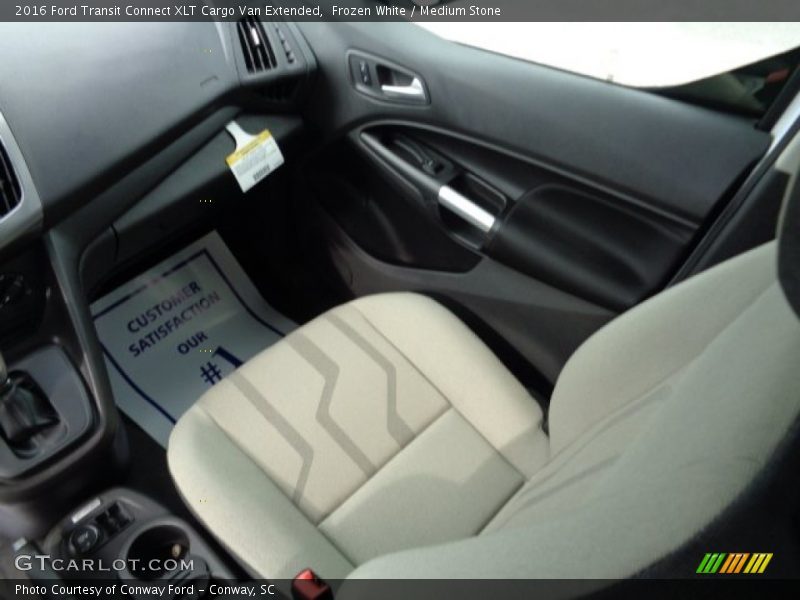 Frozen White / Medium Stone 2016 Ford Transit Connect XLT Cargo Van Extended