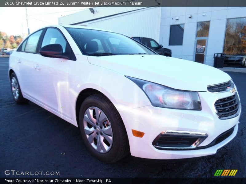 Summit White / Jet Black/Medium Titanium 2016 Chevrolet Cruze Limited LS