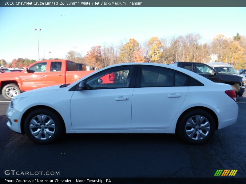 Summit White / Jet Black/Medium Titanium 2016 Chevrolet Cruze Limited LS