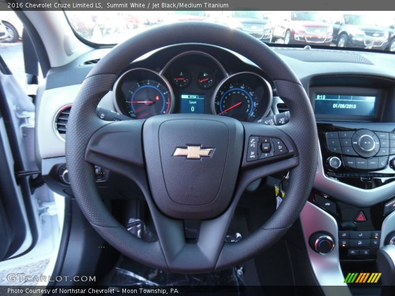 Summit White / Jet Black/Medium Titanium 2016 Chevrolet Cruze Limited LS