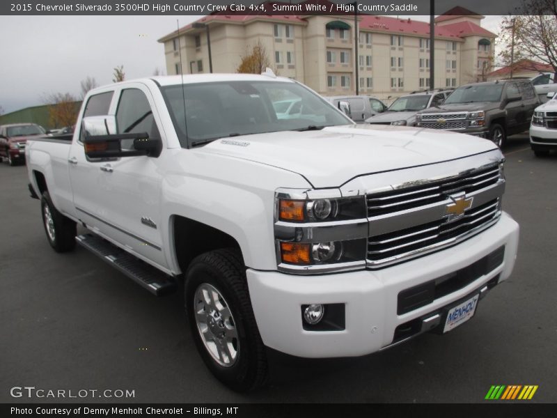 Summit White / High Country Saddle 2015 Chevrolet Silverado 3500HD High Country Crew Cab 4x4