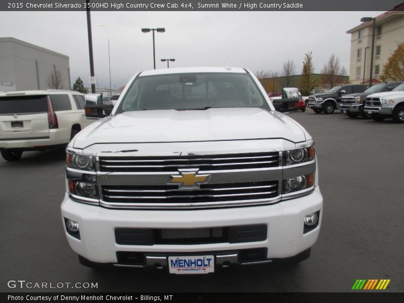 Summit White / High Country Saddle 2015 Chevrolet Silverado 3500HD High Country Crew Cab 4x4