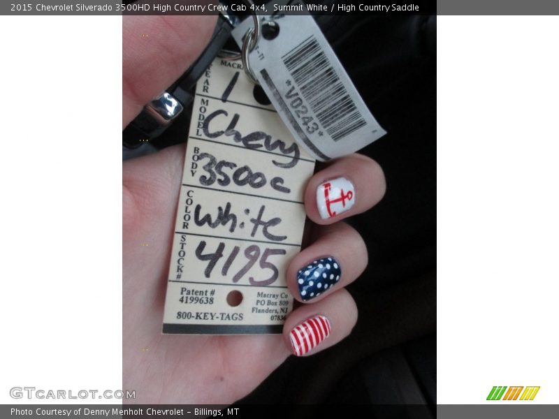 Summit White / High Country Saddle 2015 Chevrolet Silverado 3500HD High Country Crew Cab 4x4