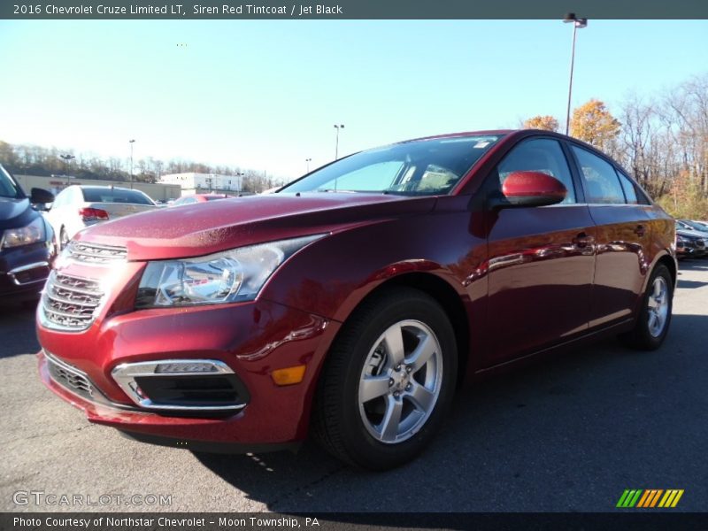 Siren Red Tintcoat / Jet Black 2016 Chevrolet Cruze Limited LT