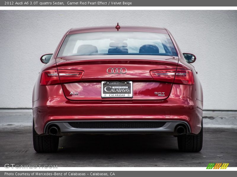 Garnet Red Pearl Effect / Velvet Beige 2012 Audi A6 3.0T quattro Sedan