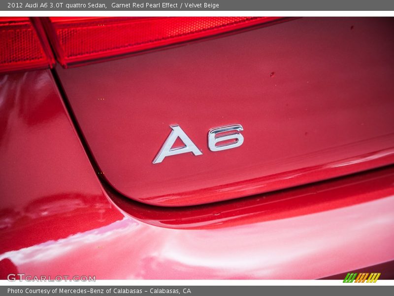 Garnet Red Pearl Effect / Velvet Beige 2012 Audi A6 3.0T quattro Sedan