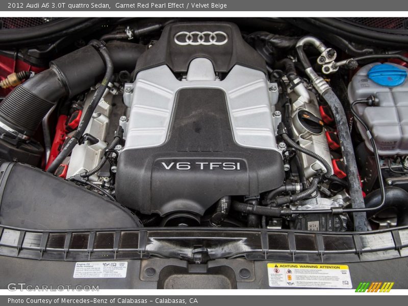 Garnet Red Pearl Effect / Velvet Beige 2012 Audi A6 3.0T quattro Sedan