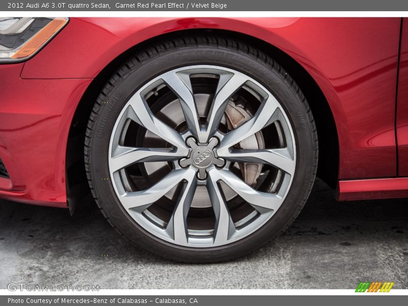 Garnet Red Pearl Effect / Velvet Beige 2012 Audi A6 3.0T quattro Sedan