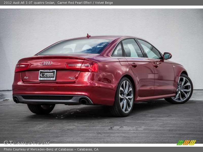 Garnet Red Pearl Effect / Velvet Beige 2012 Audi A6 3.0T quattro Sedan