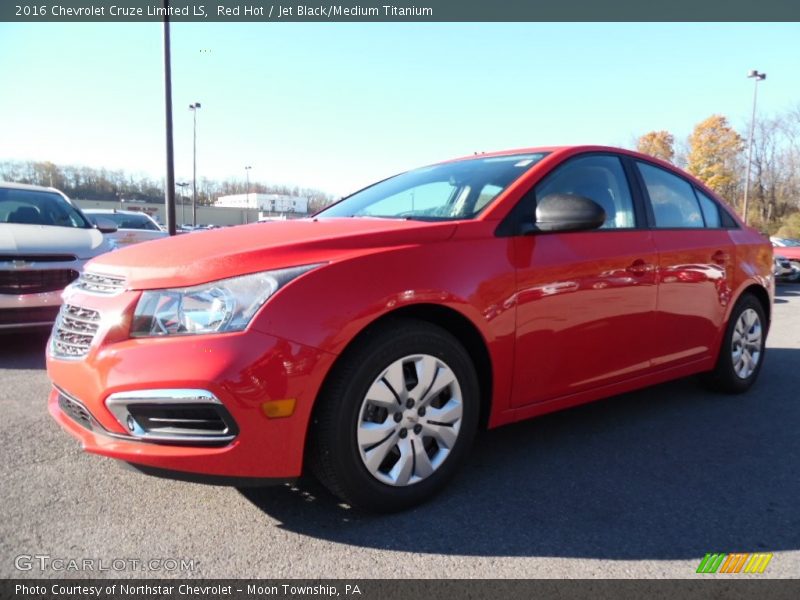 Red Hot / Jet Black/Medium Titanium 2016 Chevrolet Cruze Limited LS