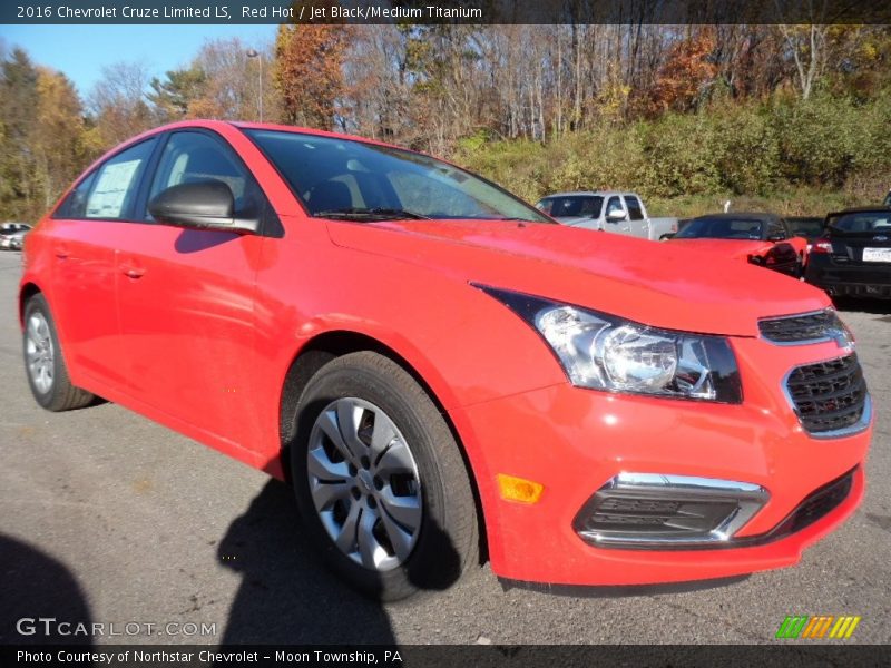 Red Hot / Jet Black/Medium Titanium 2016 Chevrolet Cruze Limited LS