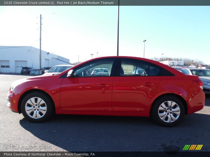 Red Hot / Jet Black/Medium Titanium 2016 Chevrolet Cruze Limited LS