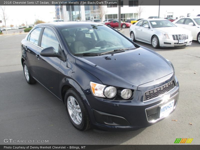 Blue Velvet Metallic / Jet Black/Dark Titanium 2016 Chevrolet Sonic LT Sedan