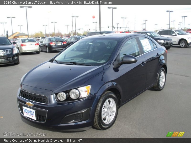 Blue Velvet Metallic / Jet Black/Dark Titanium 2016 Chevrolet Sonic LT Sedan