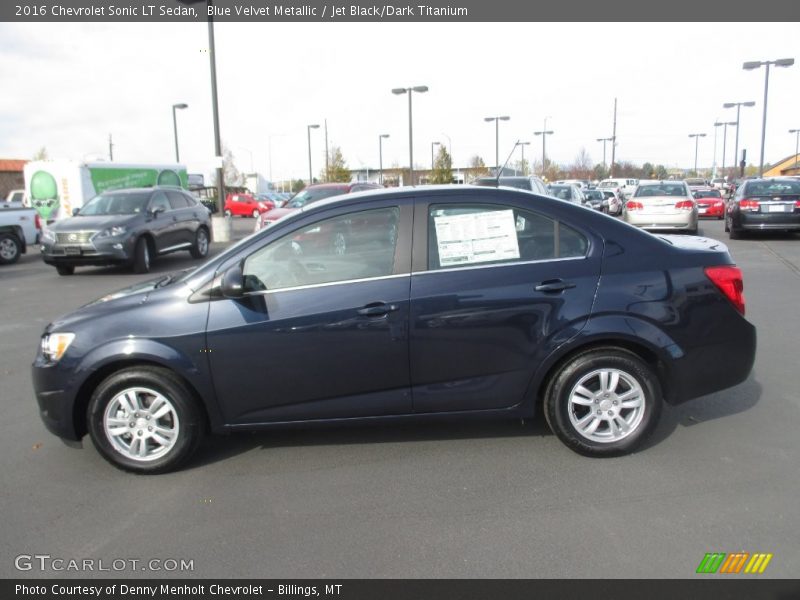Blue Velvet Metallic / Jet Black/Dark Titanium 2016 Chevrolet Sonic LT Sedan