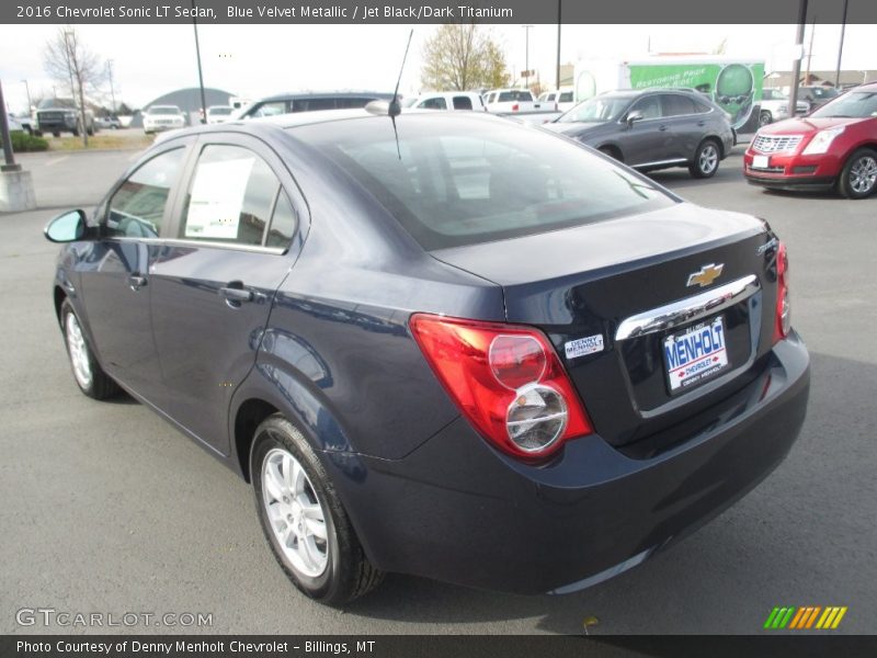 Blue Velvet Metallic / Jet Black/Dark Titanium 2016 Chevrolet Sonic LT Sedan