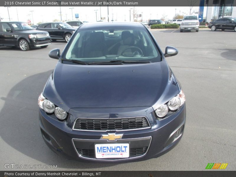 Blue Velvet Metallic / Jet Black/Dark Titanium 2016 Chevrolet Sonic LT Sedan