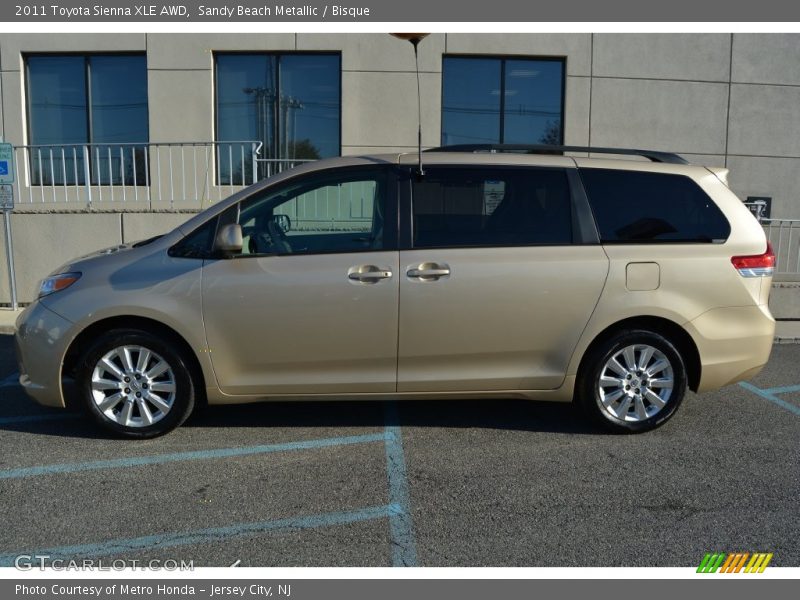 Sandy Beach Metallic / Bisque 2011 Toyota Sienna XLE AWD