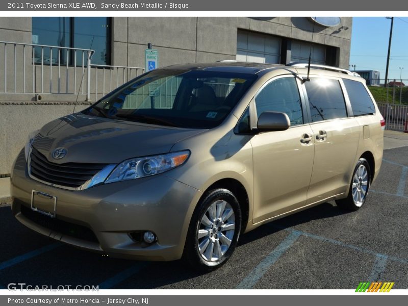 Sandy Beach Metallic / Bisque 2011 Toyota Sienna XLE AWD