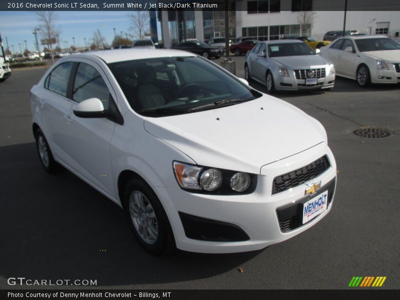 Summit White / Jet Black/Dark Titanium 2016 Chevrolet Sonic LT Sedan
