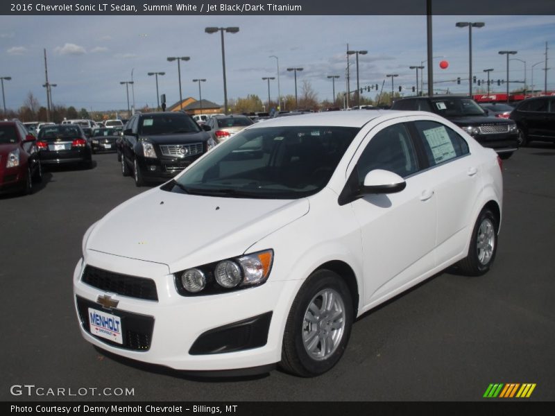 Summit White / Jet Black/Dark Titanium 2016 Chevrolet Sonic LT Sedan
