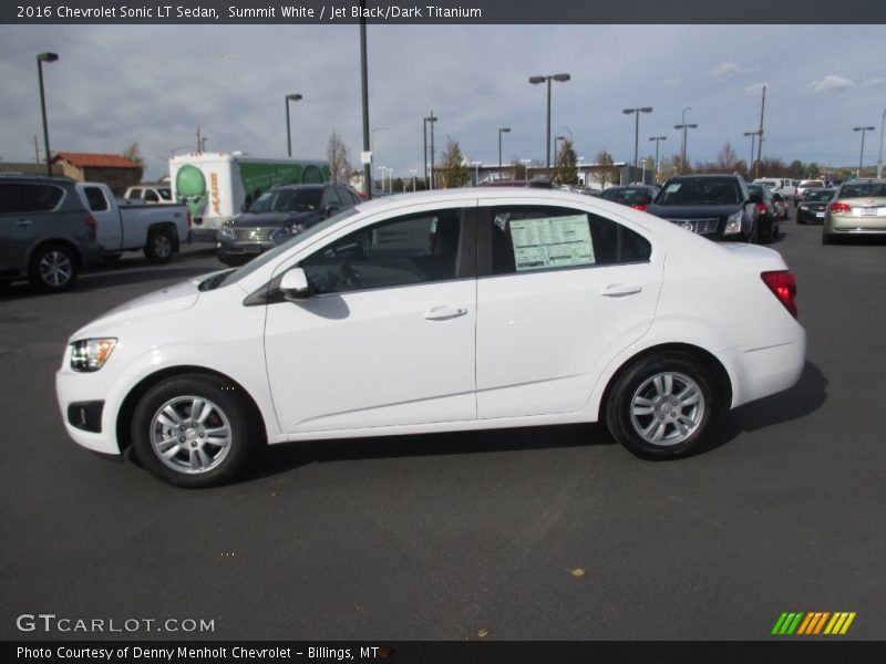 Summit White / Jet Black/Dark Titanium 2016 Chevrolet Sonic LT Sedan