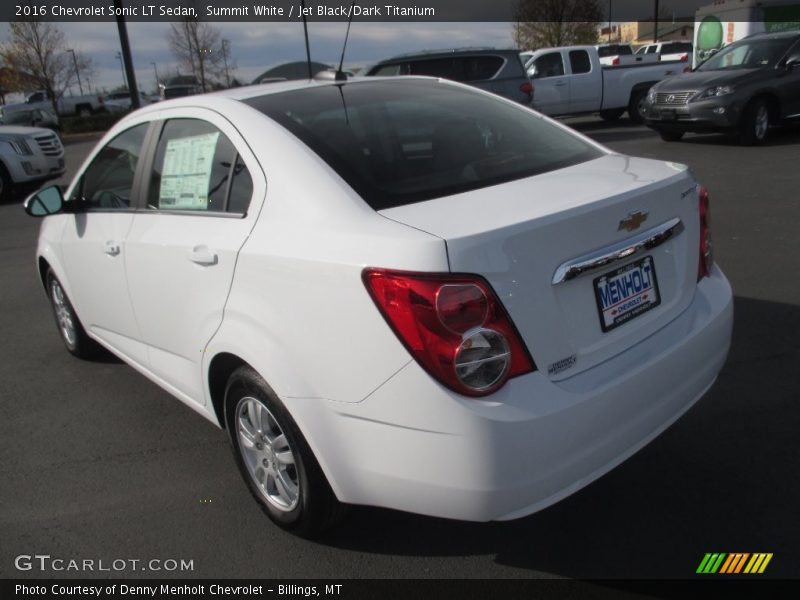 Summit White / Jet Black/Dark Titanium 2016 Chevrolet Sonic LT Sedan