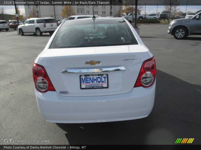 Summit White / Jet Black/Dark Titanium 2016 Chevrolet Sonic LT Sedan