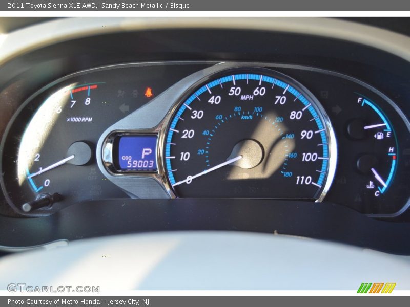 Sandy Beach Metallic / Bisque 2011 Toyota Sienna XLE AWD