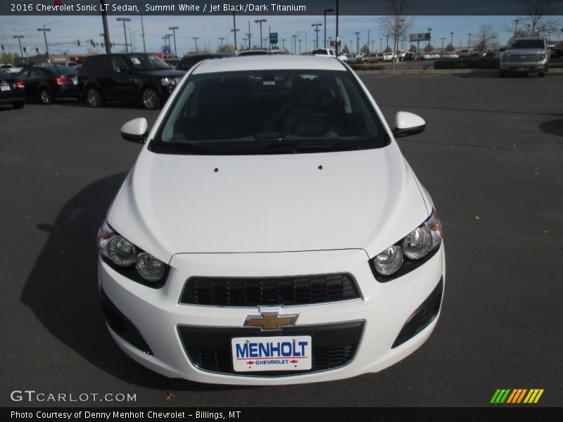 Summit White / Jet Black/Dark Titanium 2016 Chevrolet Sonic LT Sedan