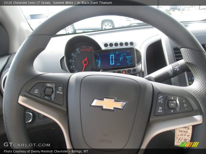 Summit White / Jet Black/Dark Titanium 2016 Chevrolet Sonic LT Sedan