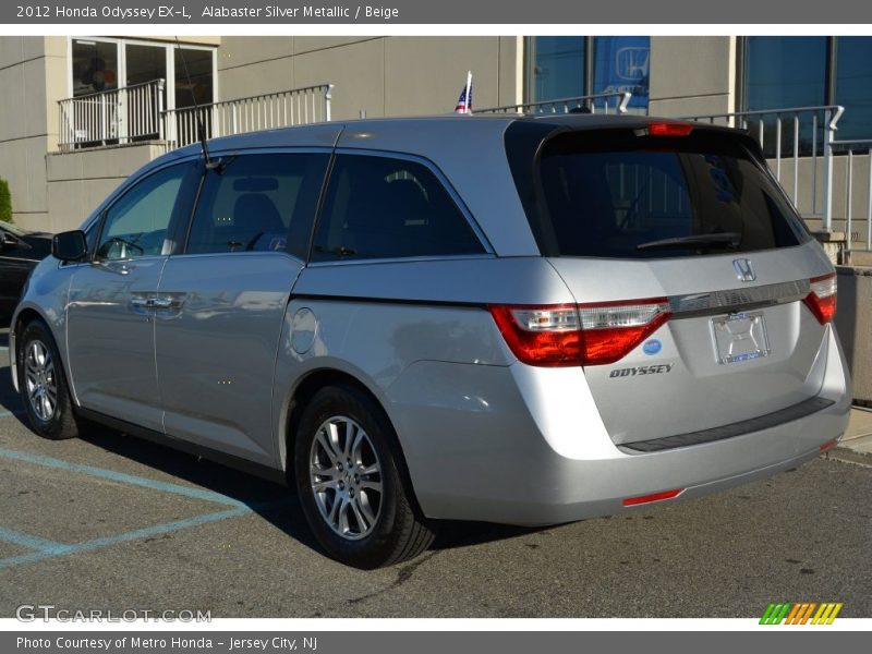 Alabaster Silver Metallic / Beige 2012 Honda Odyssey EX-L