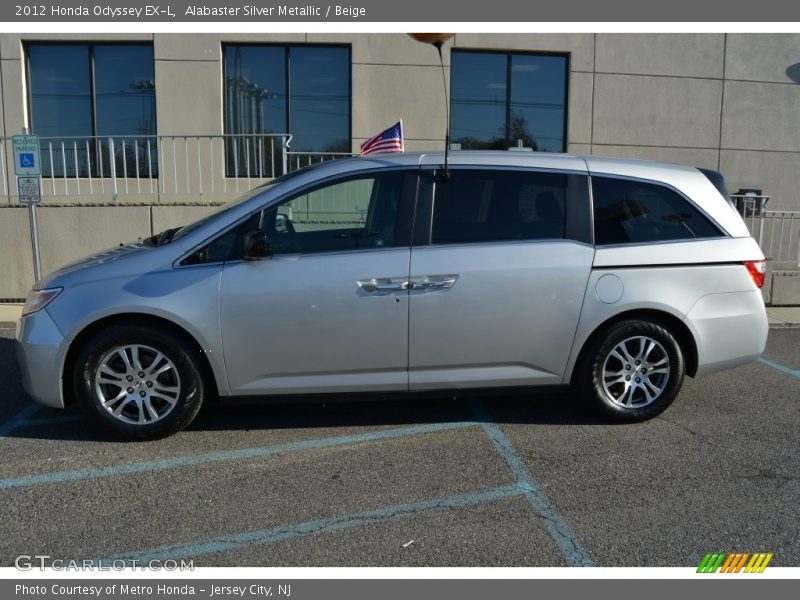 Alabaster Silver Metallic / Beige 2012 Honda Odyssey EX-L