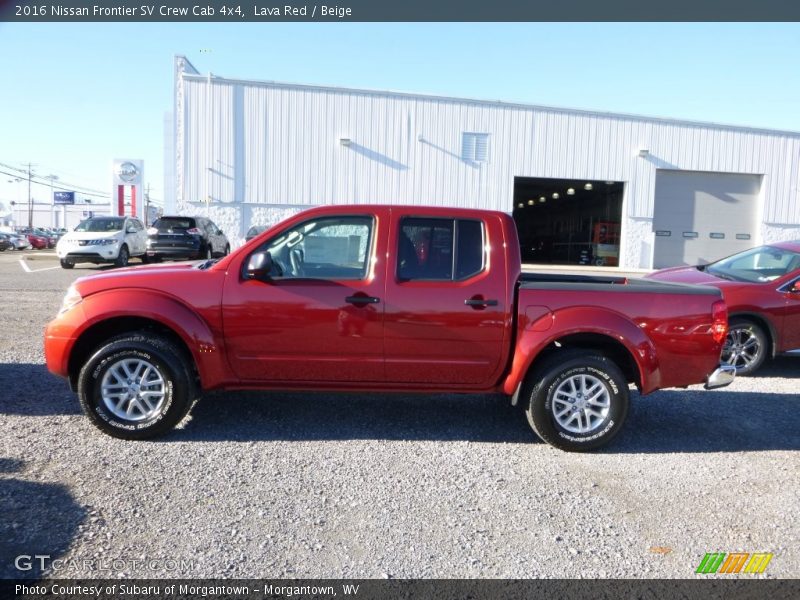 Lava Red / Beige 2016 Nissan Frontier SV Crew Cab 4x4