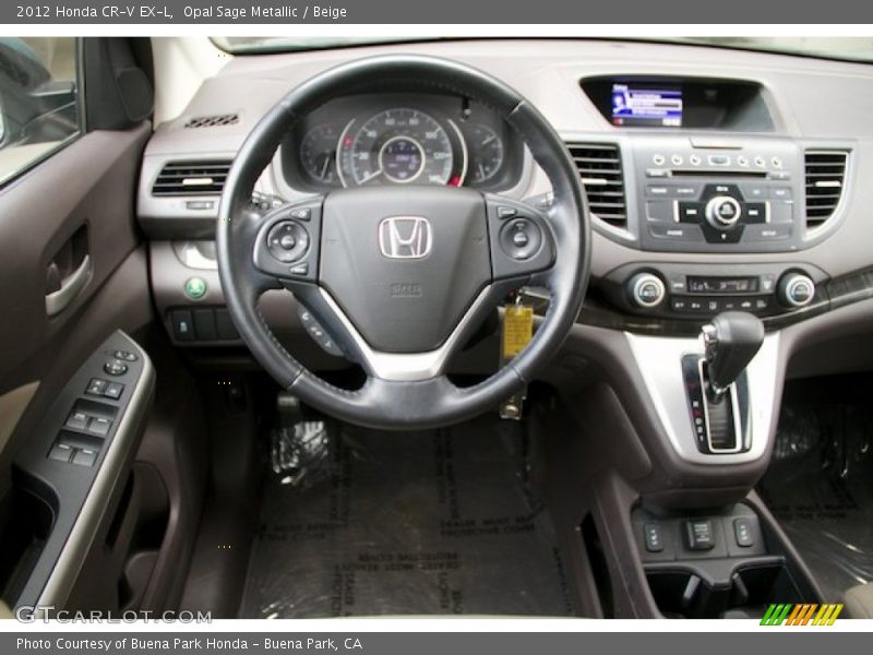Opal Sage Metallic / Beige 2012 Honda CR-V EX-L