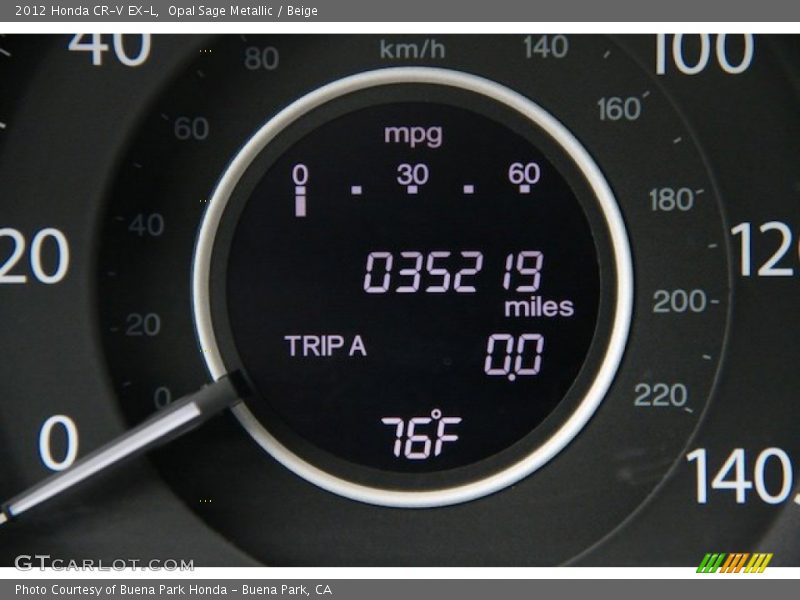 Opal Sage Metallic / Beige 2012 Honda CR-V EX-L