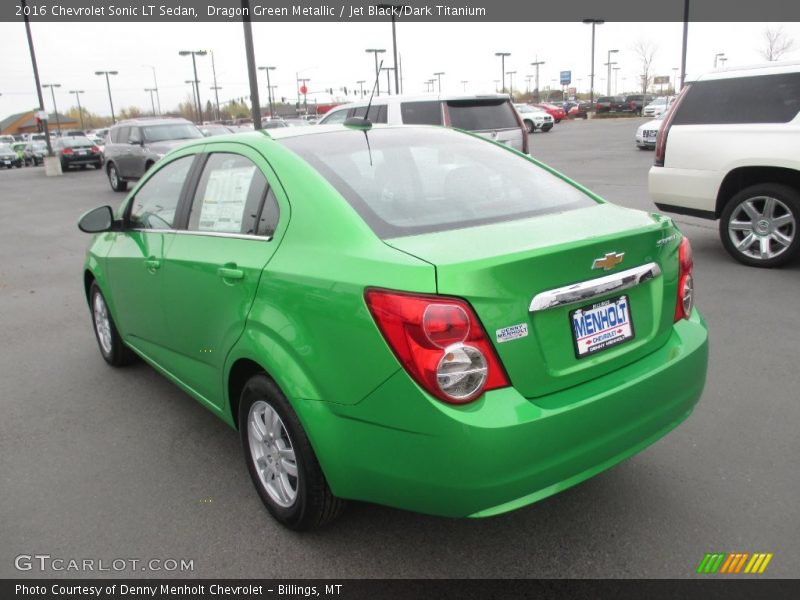 Dragon Green Metallic / Jet Black/Dark Titanium 2016 Chevrolet Sonic LT Sedan