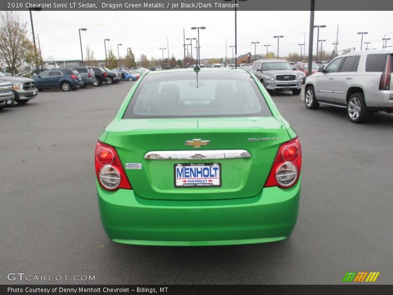 Dragon Green Metallic / Jet Black/Dark Titanium 2016 Chevrolet Sonic LT Sedan