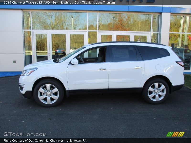Summit White / Dark Titanium/Light Titanium 2016 Chevrolet Traverse LT AWD