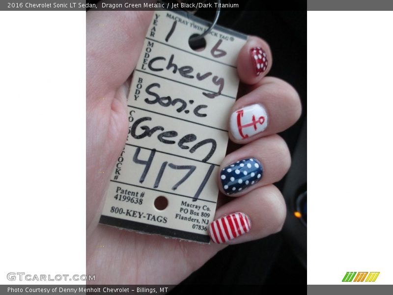 Dragon Green Metallic / Jet Black/Dark Titanium 2016 Chevrolet Sonic LT Sedan