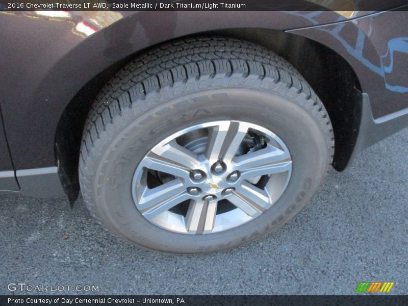 Sable Metallic / Dark Titanium/Light Titanium 2016 Chevrolet Traverse LT AWD