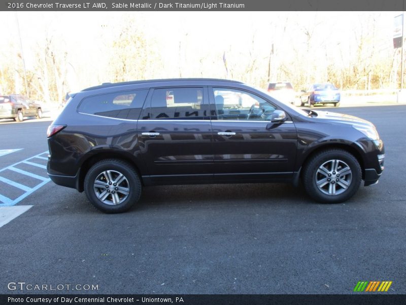 Sable Metallic / Dark Titanium/Light Titanium 2016 Chevrolet Traverse LT AWD