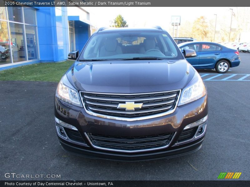 Sable Metallic / Dark Titanium/Light Titanium 2016 Chevrolet Traverse LT AWD